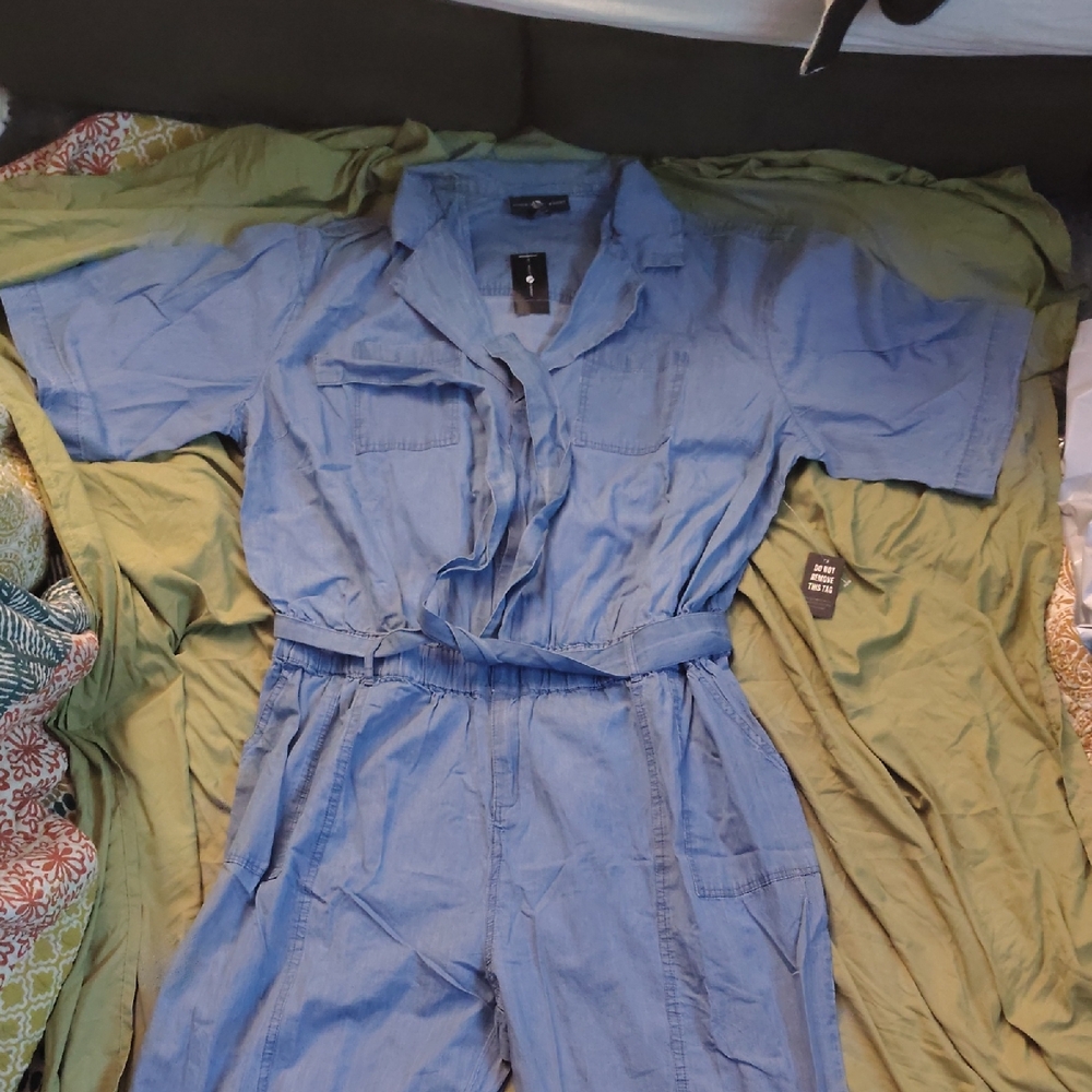 Ashley Stewart Light Blue Jumpsuit
